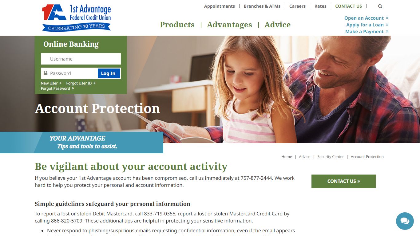 Account Protection | Safeguard Your Information | 1st Advantage